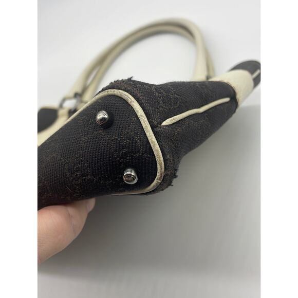 Gucci Logo Canvas Tote/Shoulder Bag - Picture 5 of 12